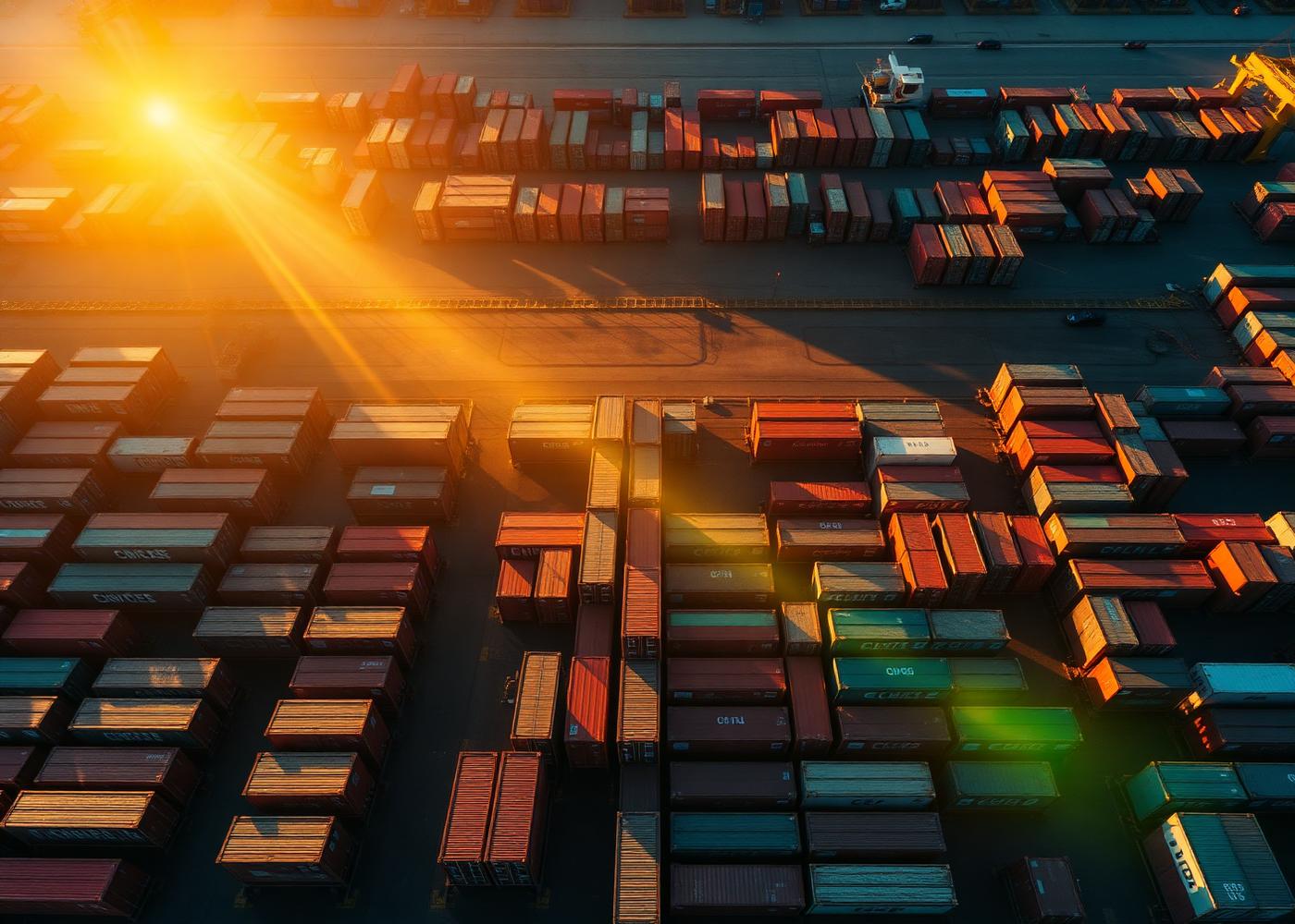 Aerial container yard
